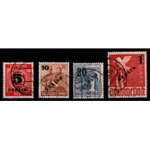 1949 - Berlin - AFA 64-67 - Frimærker - Provision på mærker - Komplet sæt - Stemplet.